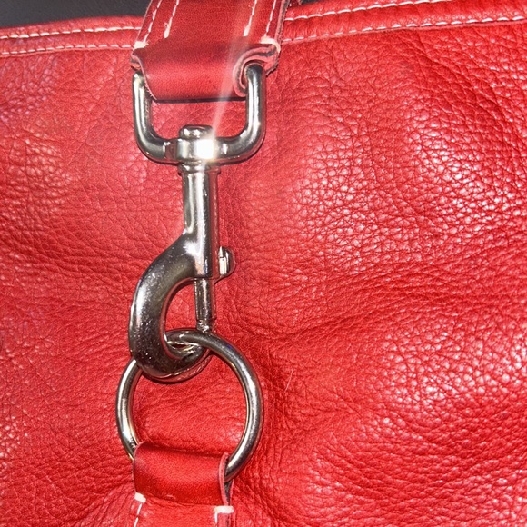 Cynthia Hart Los Angeles red leather shoulder hand bag - Picture 8 of 10